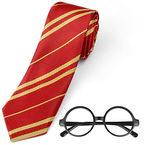 Aomig Accessoire Sorcier Cravate & Lunettes Rondes