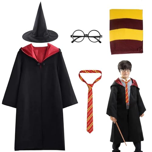 WELLXUNK Costume Magicien Complet avec Accessoires