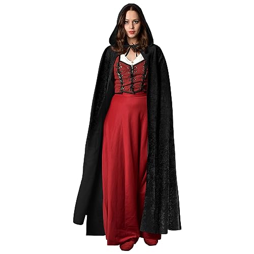 AOOWU Cape Prince Vampire Adulte Capuche 150 cm