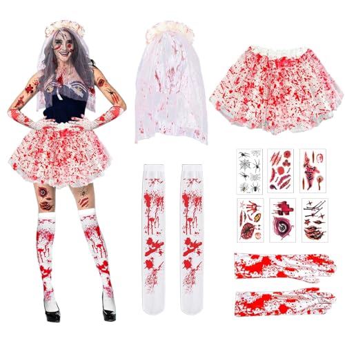 Kit Accessoires Costume Halloween Zombie Femme — 12 Pièces