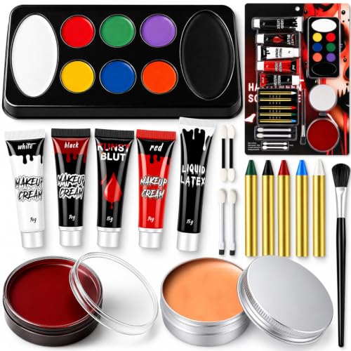 Kit Maquillage Halloween Zombie avec Faux Sang