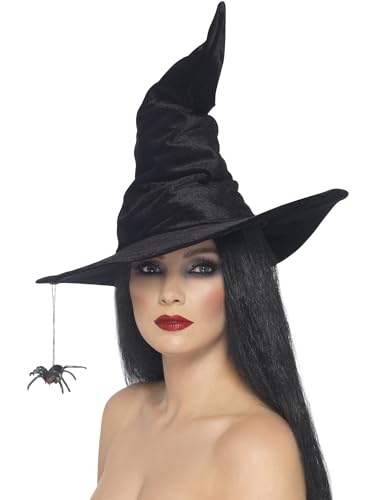 Smiffys Chapeau de sorcière avec araignée Halloween
